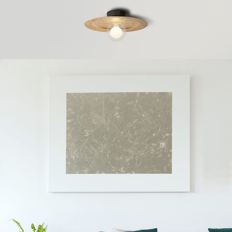 Lámpara de techo negra de metal, Rimke