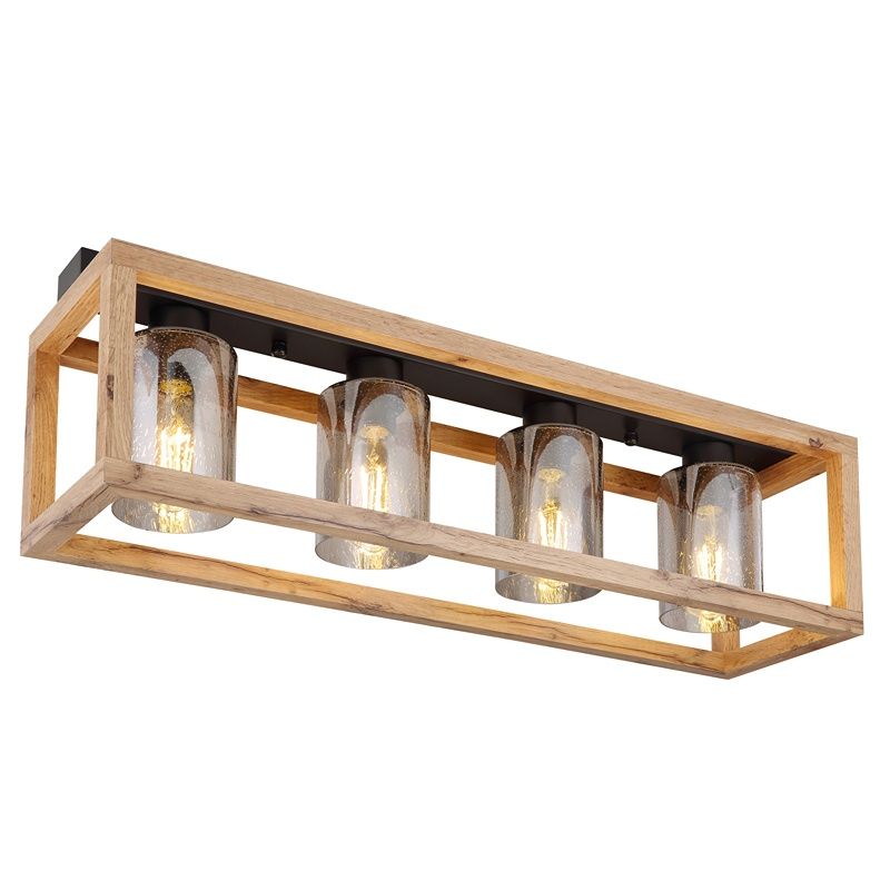 Lámpara de techo industrial madera, Pyke