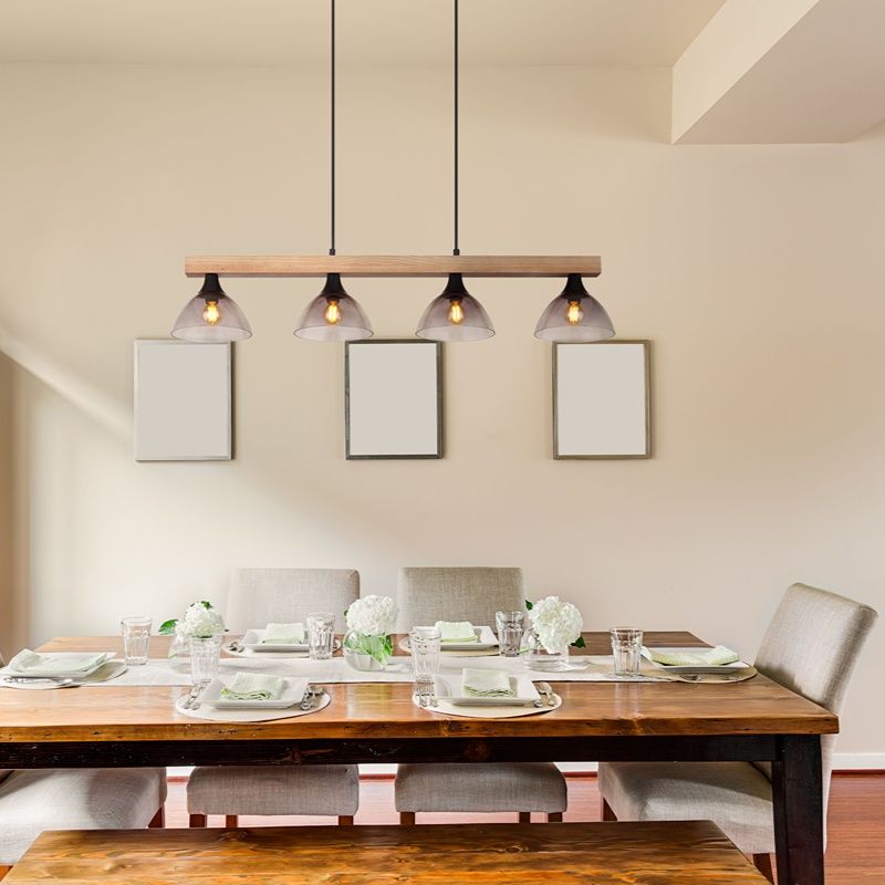 Lámpara colgante diseño madera, Lusanne