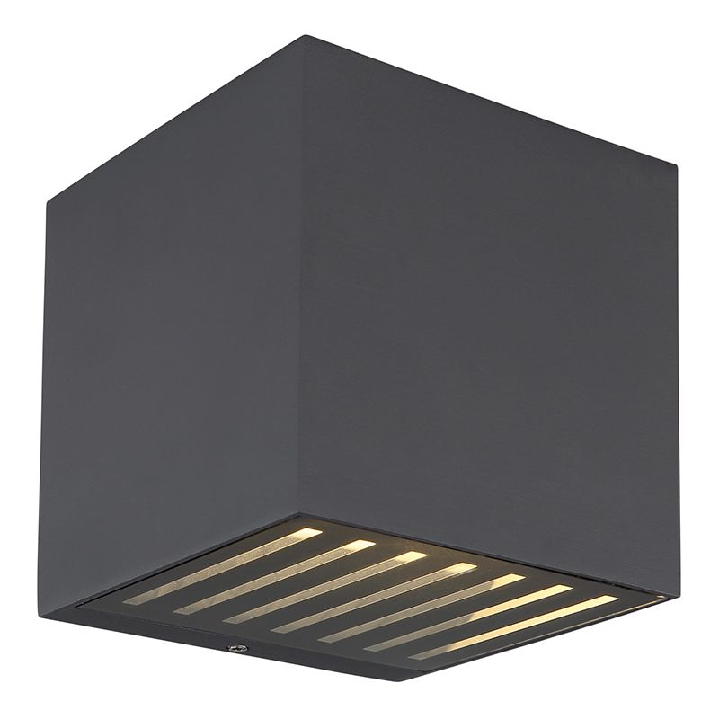 Aplique up down antracita de aluminio, Moesha, 6W, 3000K LED, IP54