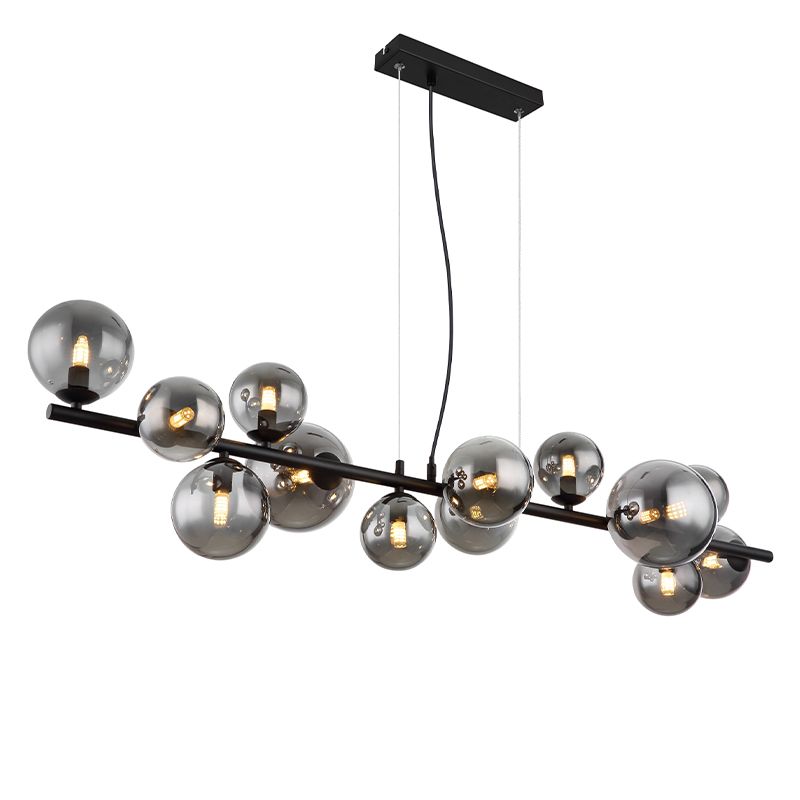 Lámpara colgante negra de vidrio, Melinda Lámpara colgante negra de vidrio, Melinda