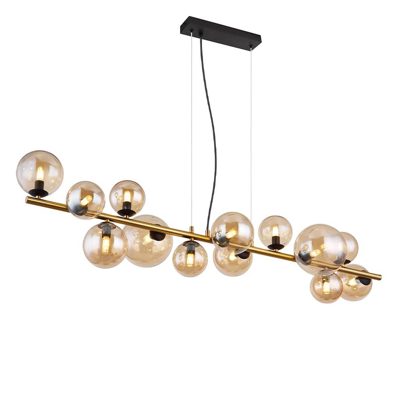 Lámpara colgante ámbar de vidrio, Melinda