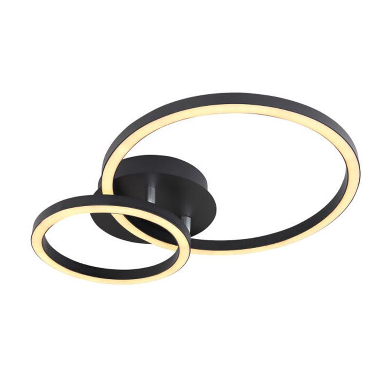 Plafón de techo negro de metal, Palica, 18W, 3000K LED