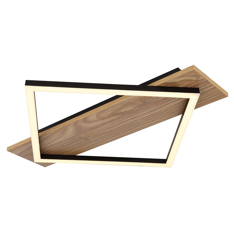 Lámpara de techo negra de metal, Beniamino, 18W, 3000K LED