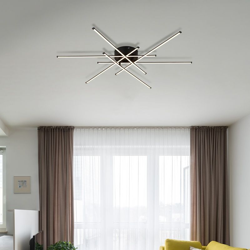 Lámpara de techo negra de aluminio, Leigh, 40W, 3000K LED