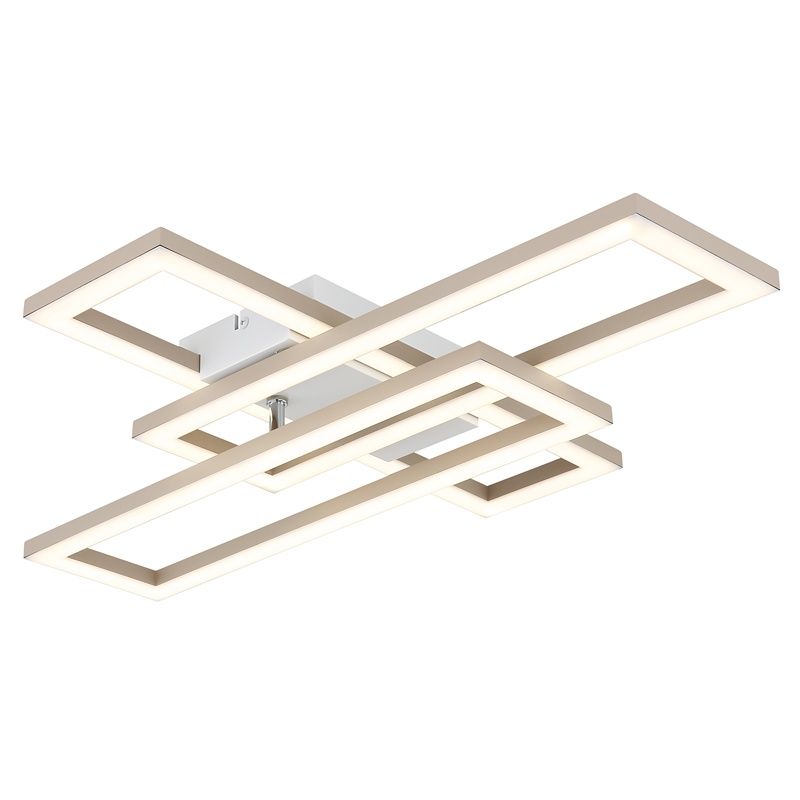 Lámpara de techo marrón de plástico, Wassim, 24W, white switch LED Lámpara de techo marrón de plástico, Wassim, 24W, white switch LED