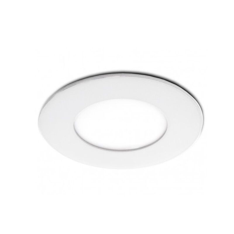 Panel LED Redondo moderno Dex, aluminio, blanco, 12W 3000K (blanco cálido) LED integrado Panel LED Redondo moderno Dex, aluminio, blanco, 12W 3000K (blanco cálido) LED integrado