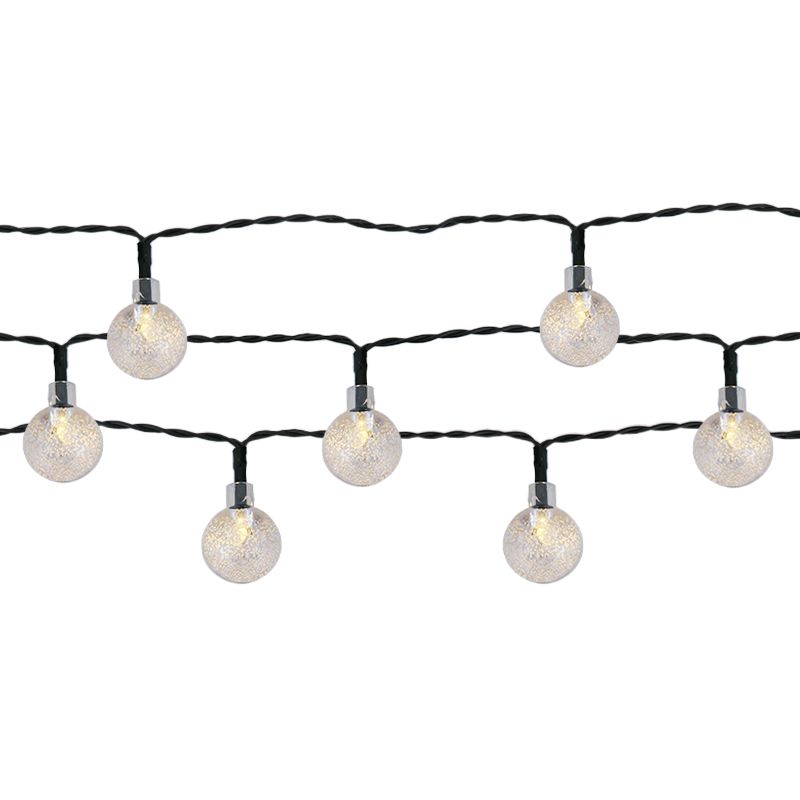 Iluminación de jardín con cordón solar 30 LED blanco cálido