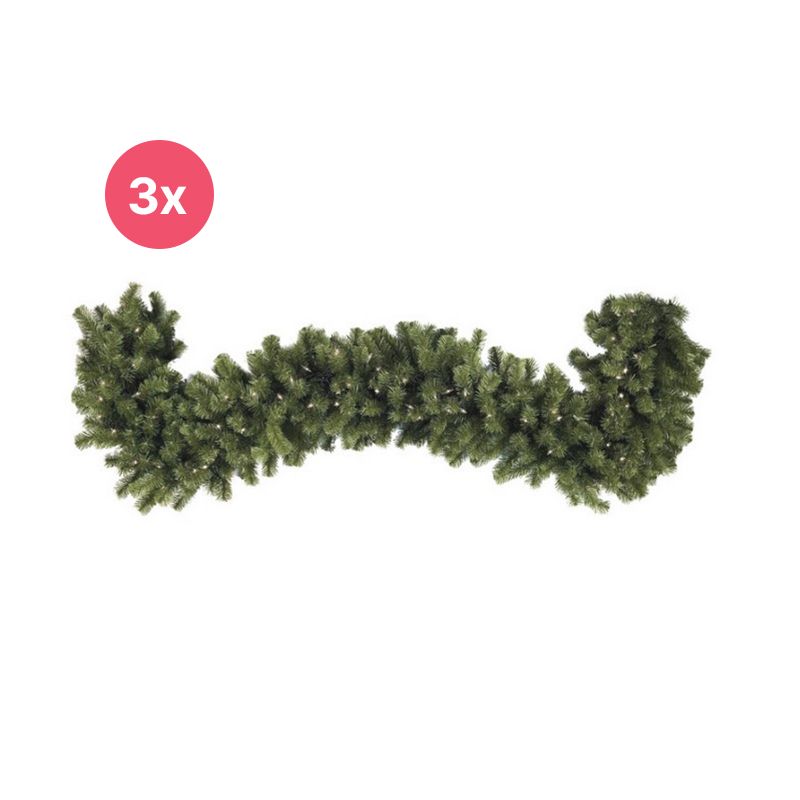 3x guirnalda de 540 cm, 40 cm de grosor, 200 LED, conectable 3x guirnalda de 540 cm, 40 cm de grosor, 200 LED, conectable