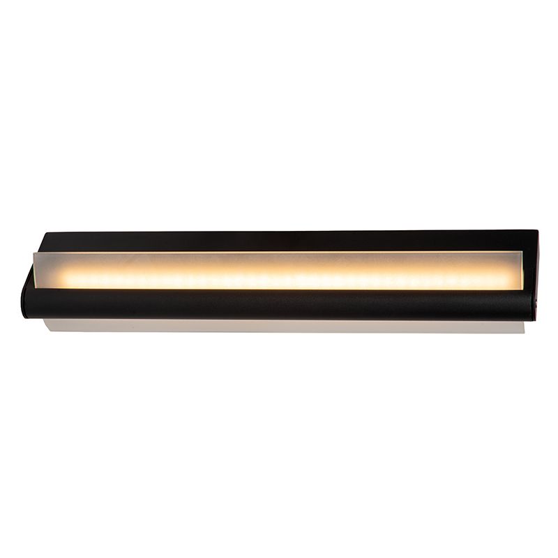 Aplique baño moderno negro, Wanda, 15W, 3000K LED, IP44