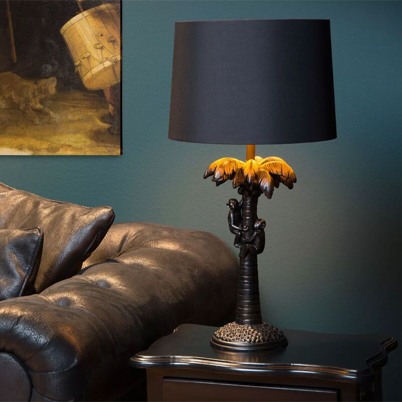 Lámpara de mesa retro negra, Extravaganza Coconut, con interruptor Lámpara de mesa retro negra, Extravaganza Coconut, con interruptor