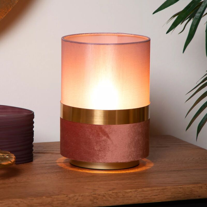 Lámpara de mesa retro dorada, Tusse, con interruptor Lámpara de mesa retro dorada, Tusse, con interruptor