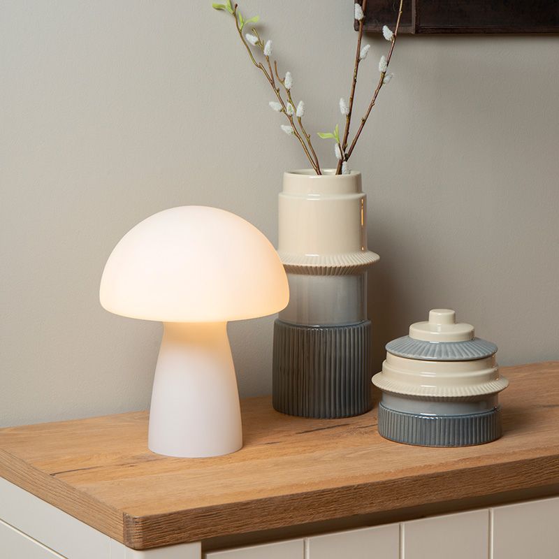 Lámpara de mesa moderna blanca, Fungo, con interruptor Lámpara de mesa moderna blanca, Fungo, con interruptor