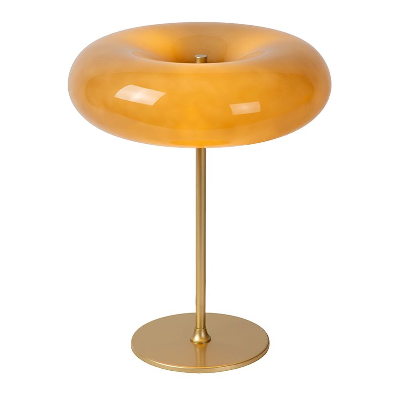 Lámpara de mesa retro gris pardo, Sentino, con interruptor