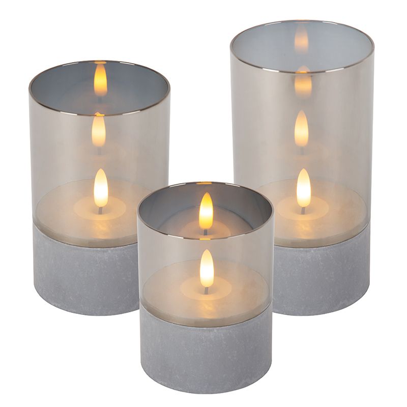 3 lámparas de vela a pilas Velas 3 lámparas de vela a pilas Velas