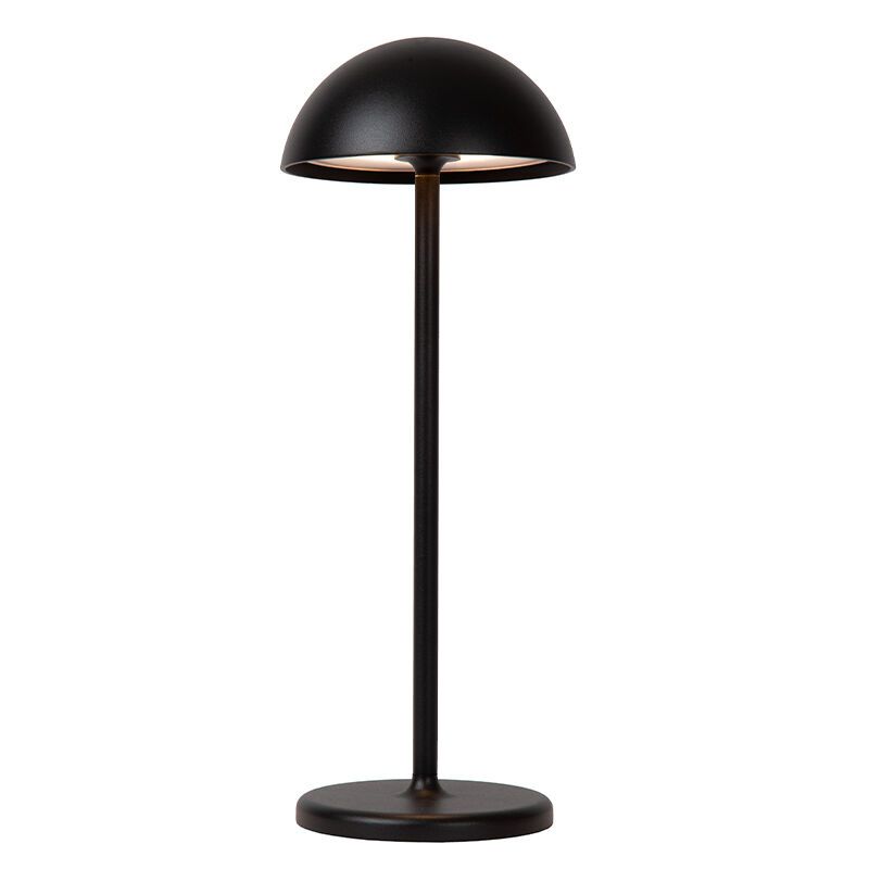 Lámpara de mesa exterior retro negra, Joy, 1,5W, 3000K LED, IP54, con regulador táctil