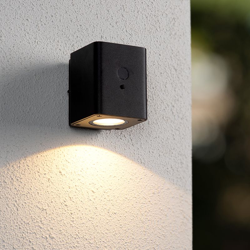 Aplique solar exterior moderno negro, Ramin, 1W, 2850K LED, IP54 Aplique solar exterior moderno negro, Ramin, 1W, 2850K LED, IP54
