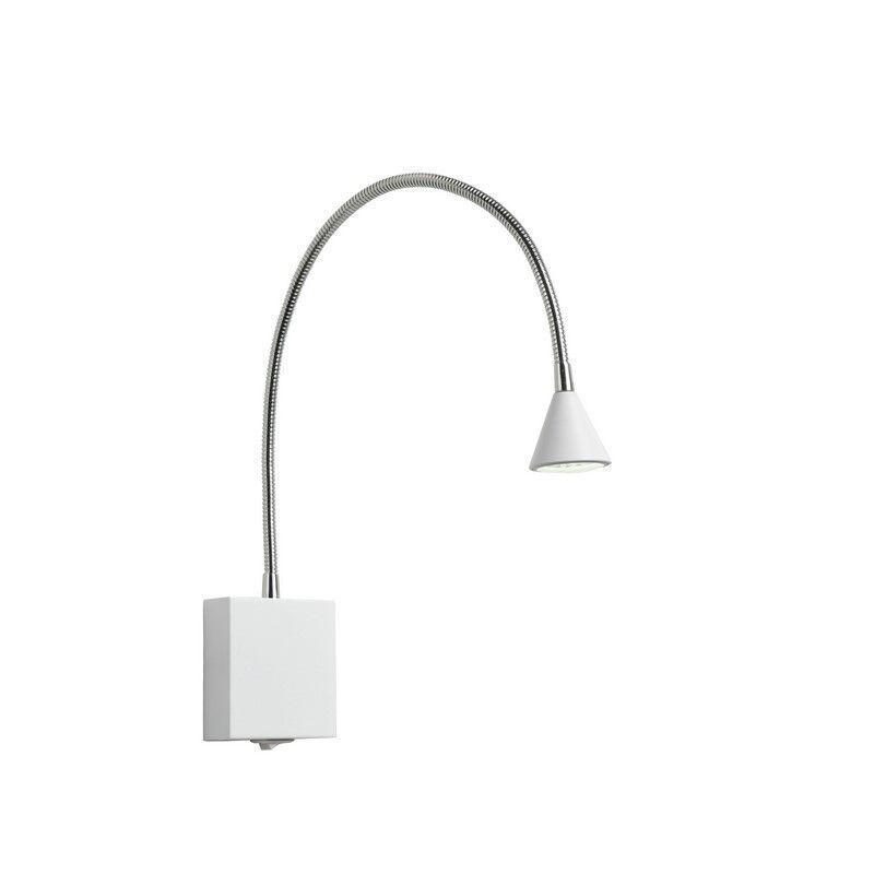 Aplique moderno blanco, Buddy, 3W, 4000K LED, con interruptor