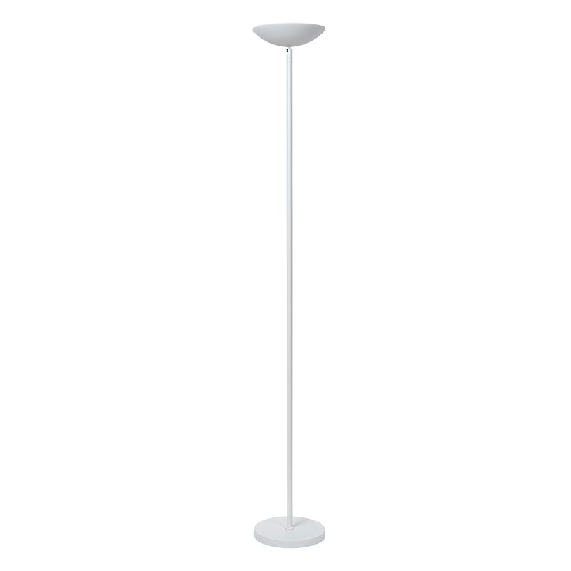 Lámpara de pie de lectura moderna blanca, Zenith, 20W, 3000K LED, con regulador táctil