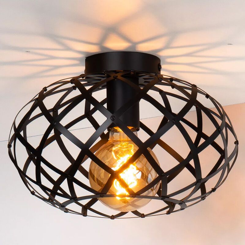 Plafón de techo moderno negro, Wolfram Plafón de techo moderno negro, Wolfram