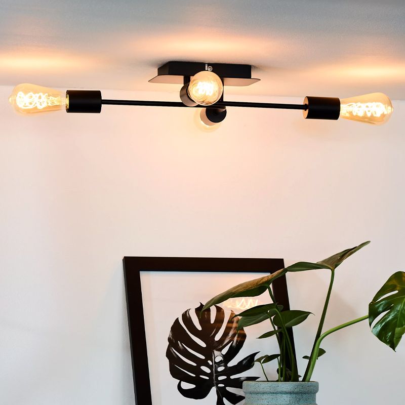 Plafón de techo moderno negro, Lester Plafón de techo moderno negro, Lester