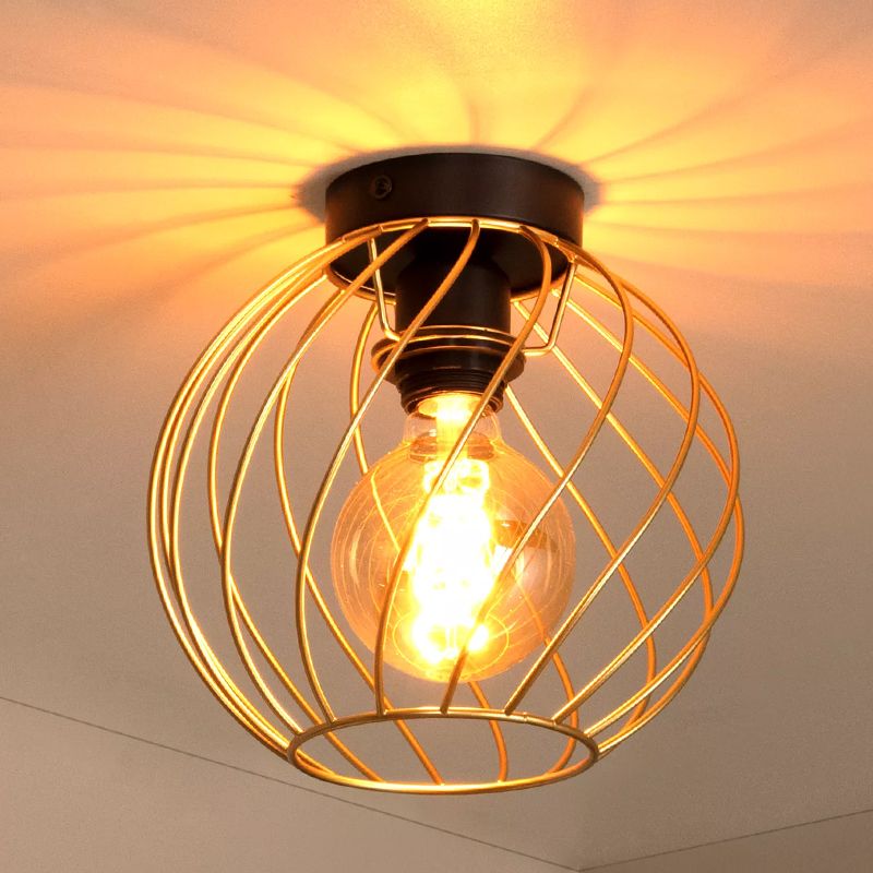 Lámpara de techo antigua latón, Danza Lámpara de techo antigua latón, Danza