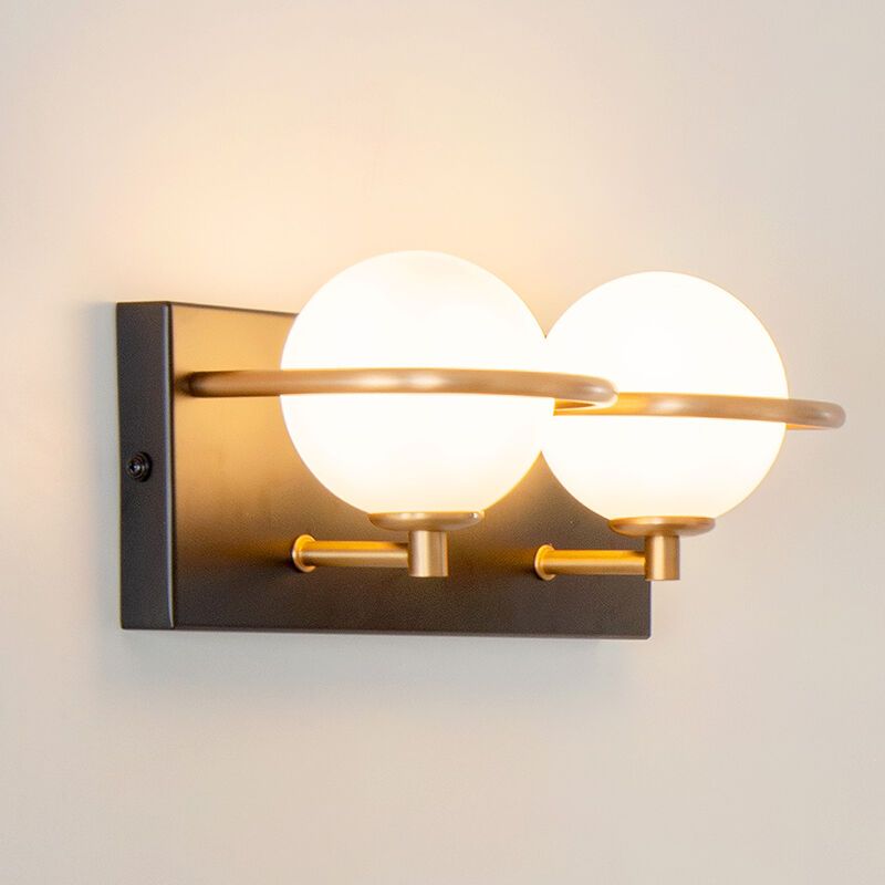 Aplique baño antiguo negro, Isobel, IP44 Aplique baño antiguo negro, Isobel, IP44