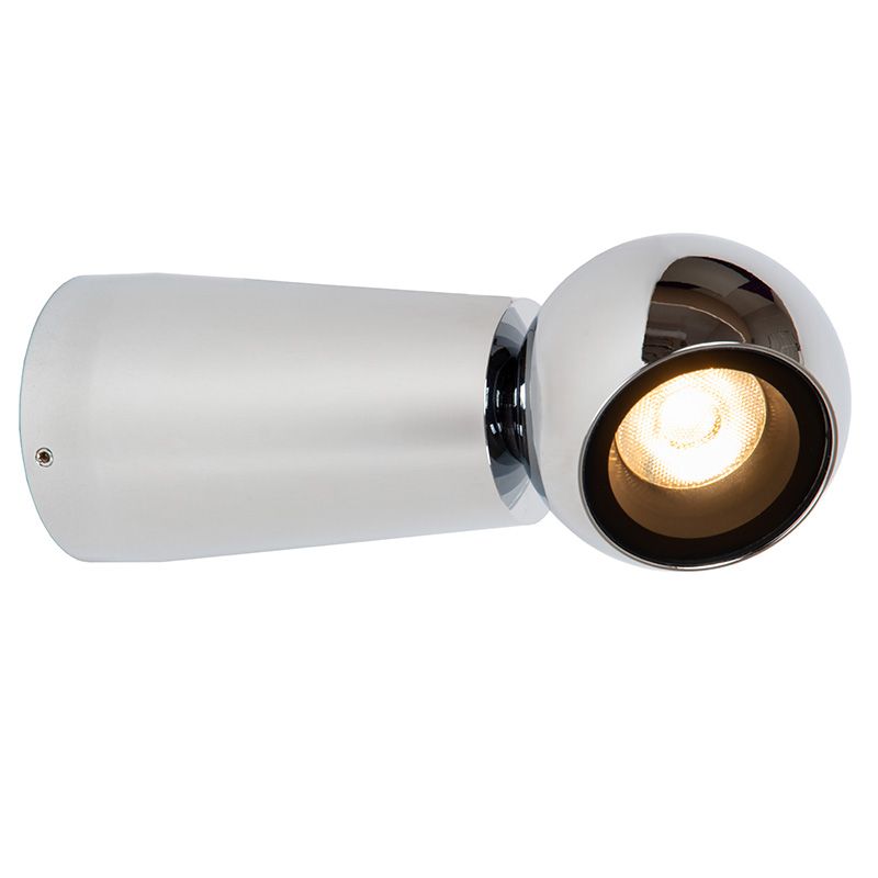 Lámpara exterior moderna cromada, Ipsos, 5W, 2700K LED, IP54 Lámpara exterior moderna cromada, Ipsos, 5W, 2700K LED, IP54