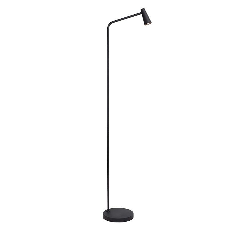 Lámpara de pie recargable moderna negra, Stirling, 3W, 2700K LED, con regulador táctil Lámpara de pie recargable moderna negra, Stirling, 3W, 2700K LED, con regulador táctil