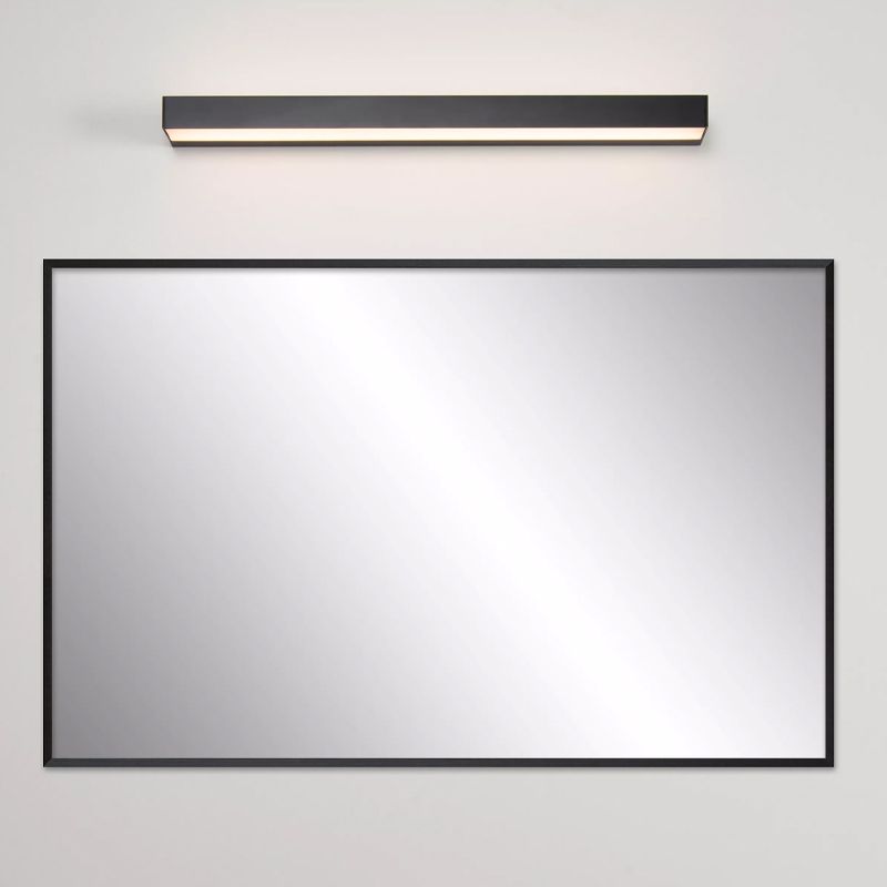 Aplique baño moderno negro, Alexa, 8W, 3000K LED, IP44 Aplique baño moderno negro, Alexa, 8W, 3000K LED, IP44