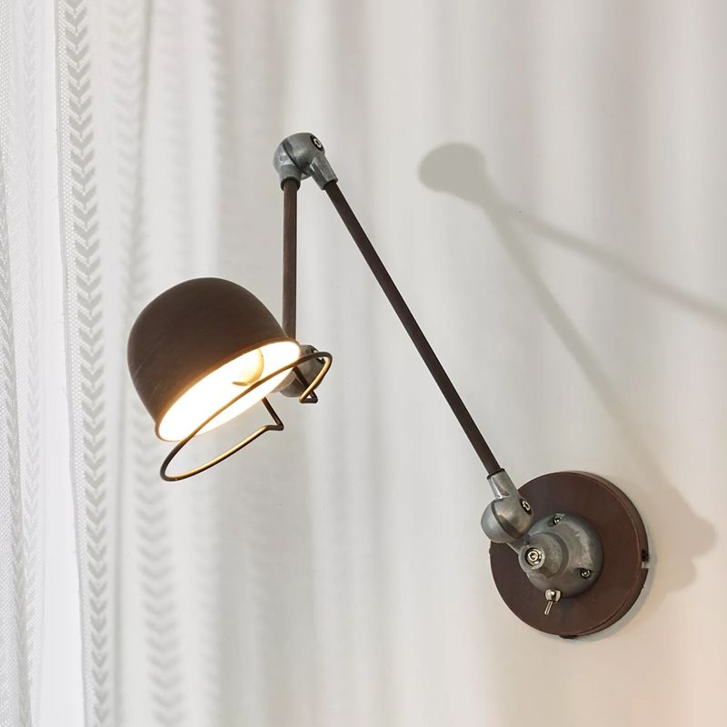 Aplique industrial color óxido, Honore, con interruptor