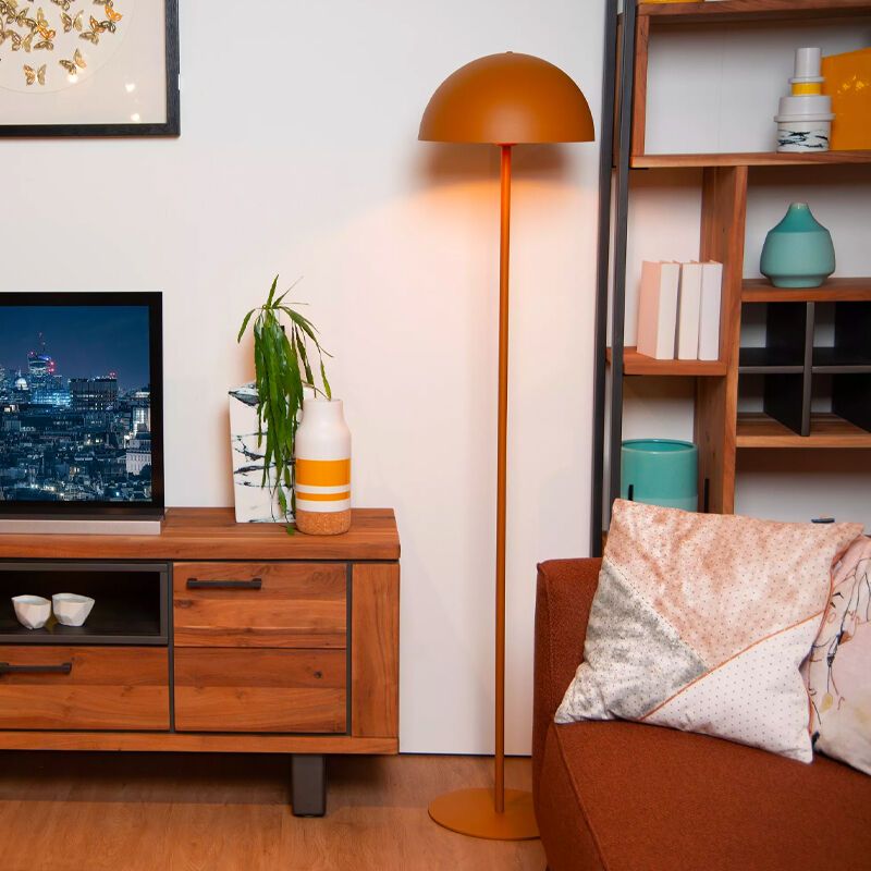 Lámpara de pie moderna amarilla, Siemon, con interruptor