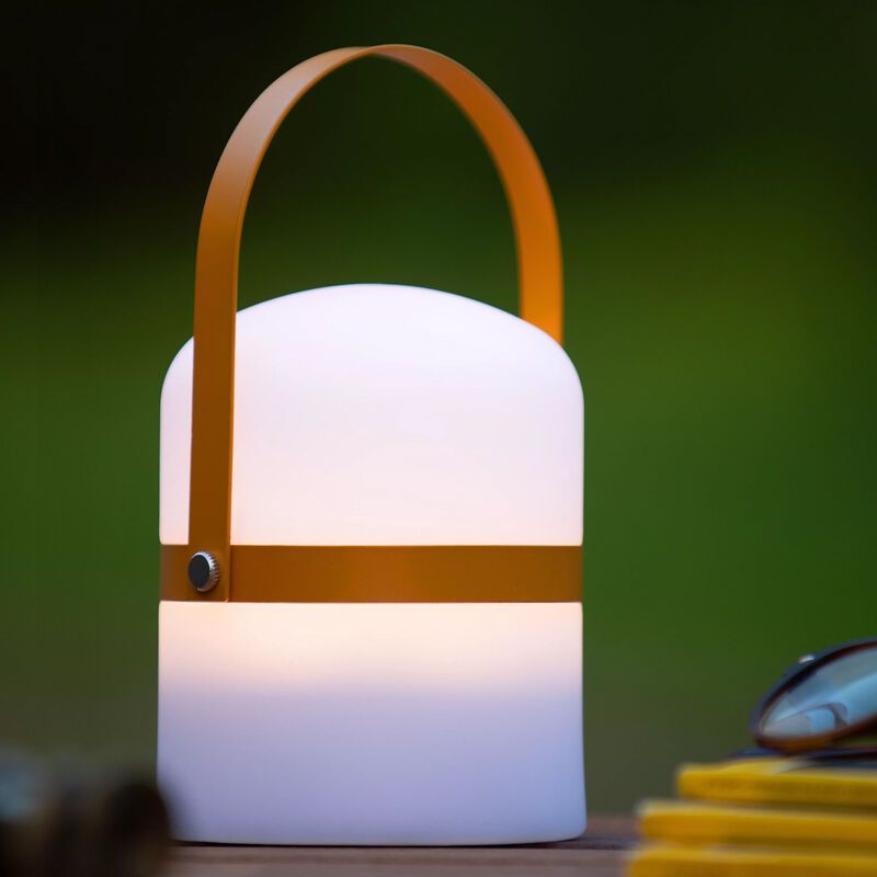 Lámpara de mesa exterior moderna marrón, Little Joe, 3W, 2700K LED, IP44, con interruptor Lámpara de mesa exterior moderna marrón, Little Joe, 3W, 2700K LED, IP44, con interruptor