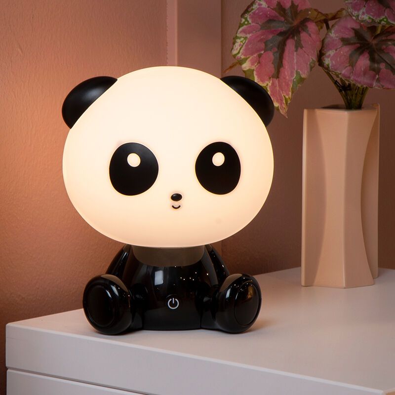 Lámpara de mesa infantil negra, Dodo Panda, 3W, 4000K LED Lámpara de mesa infantil negra, Dodo Panda, 3W, 4000K LED
