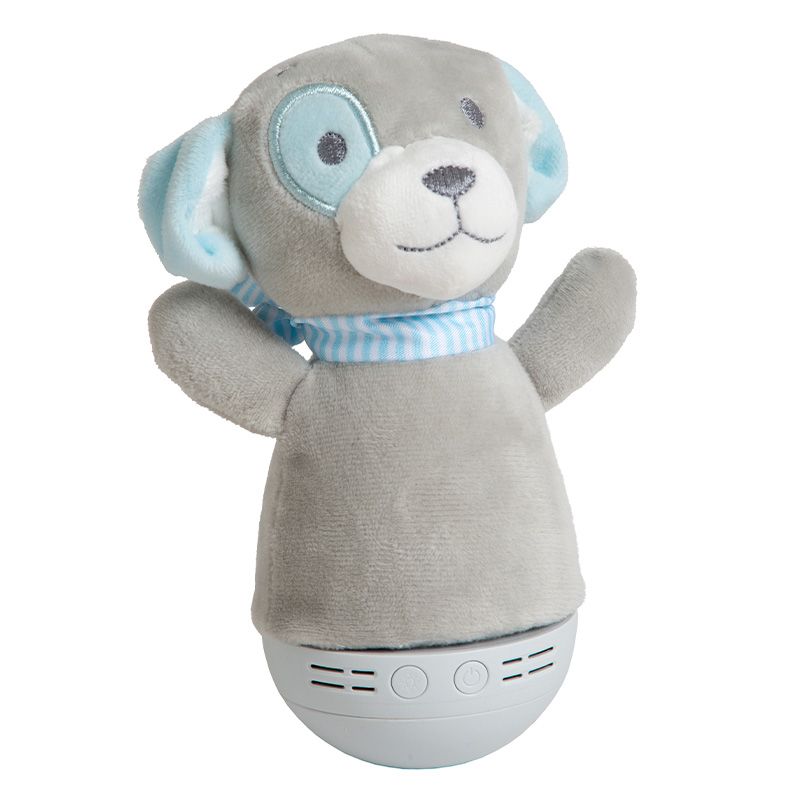 Lámpara de mesa infantil moderna gris, Dolly, 3W, RGB LED, con interruptor