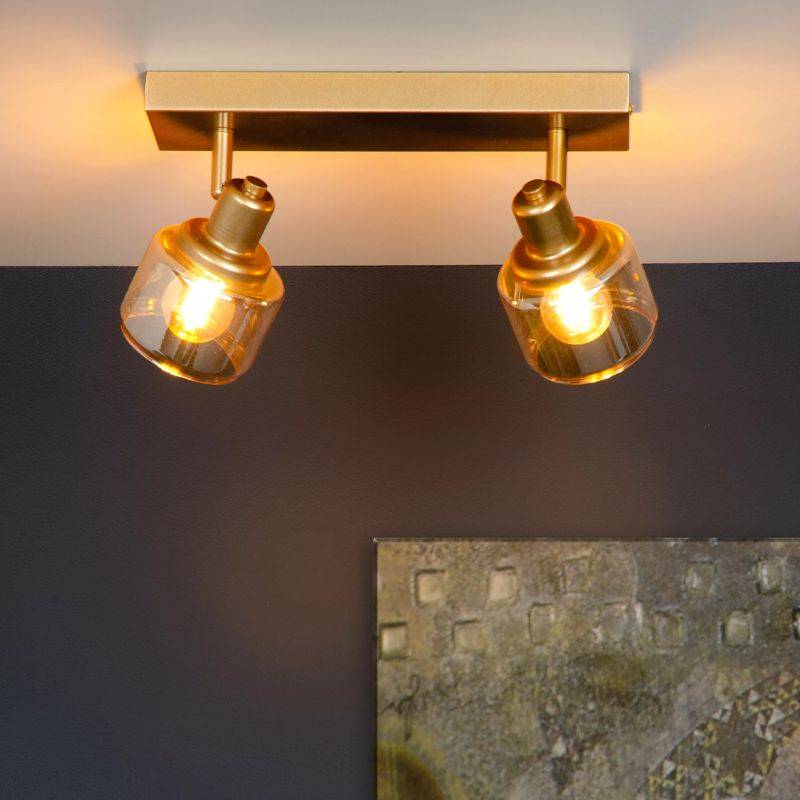 Foco de techo antiguo dorado, Bjorn