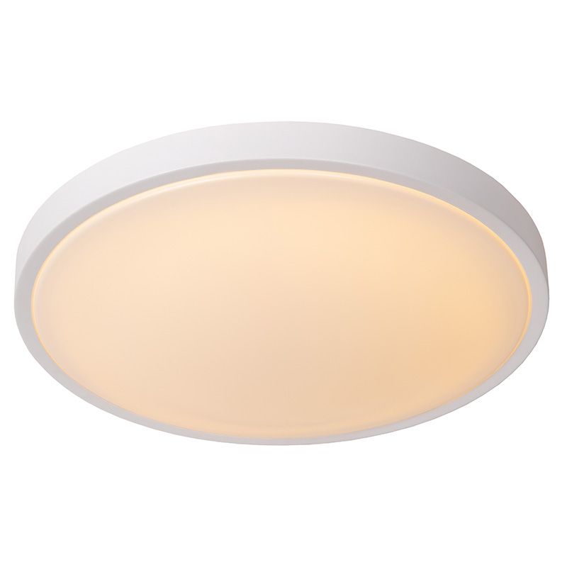 Lámpara de techo baño moderna blanca, Dasher, 24W, 2700K LED, IP44