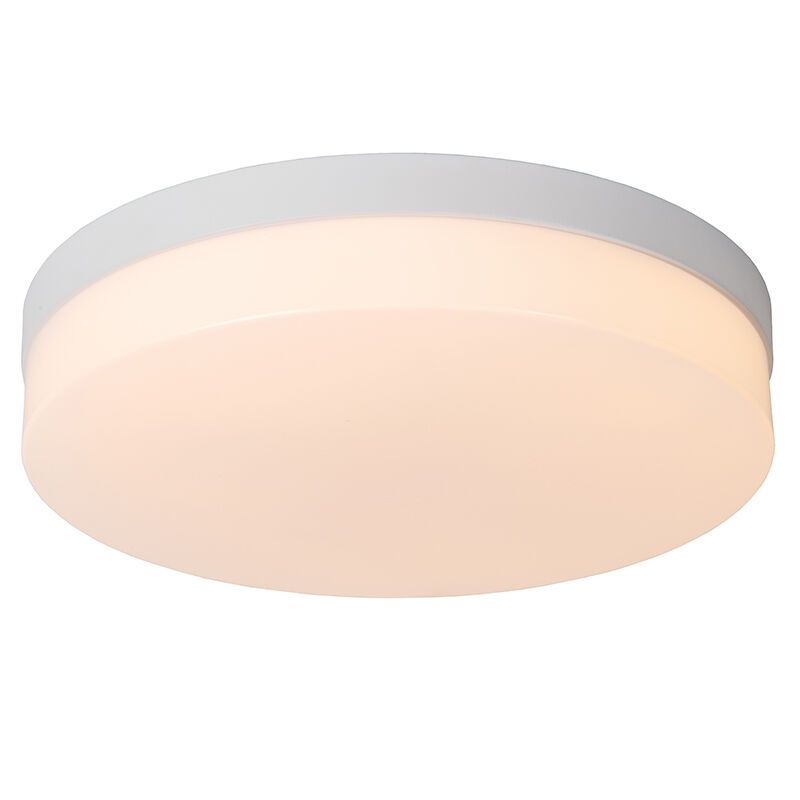 Lámpara de techo baño de plástico blanca, Biskit, 24W, 2700K LED, IP44