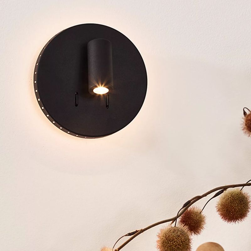 Aplique moderno negro, Bentjer, 6W, 3000K LED, con interruptor