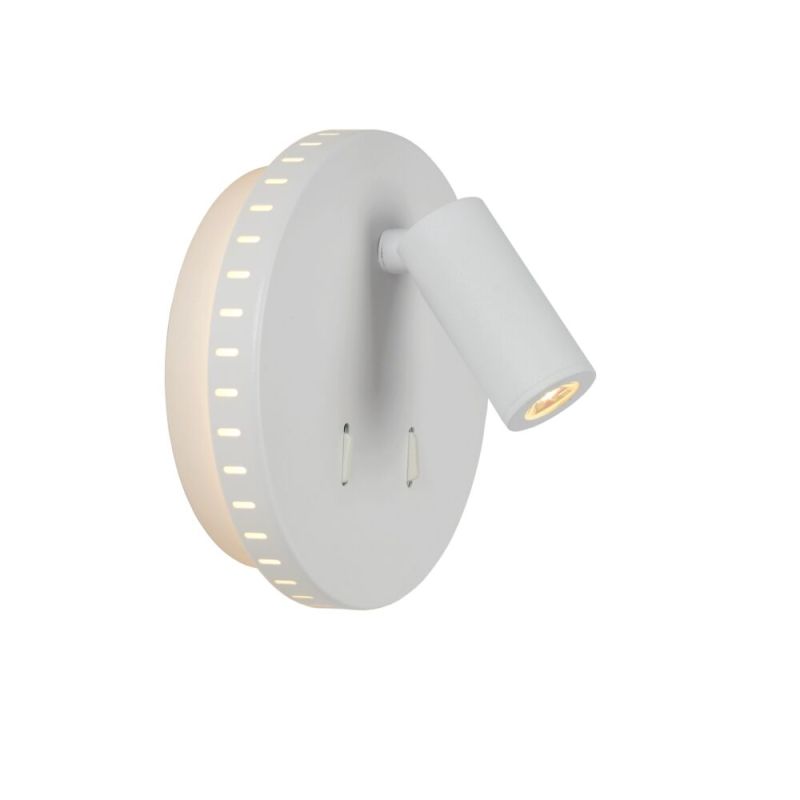 Aplique moderno blanco, Bentjer, 6W, 3000K LED, con interruptor Aplique moderno blanco, Bentjer, 6W, 3000K LED, con interruptor