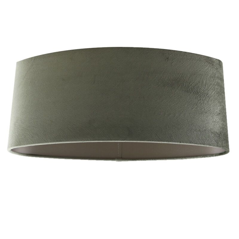 50 cm pantalla lámpara terciopelo verde oval, Emilius