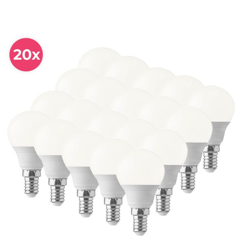 20 pack bulbo de la lampara lasco e14 LED blanco calido 5,5w