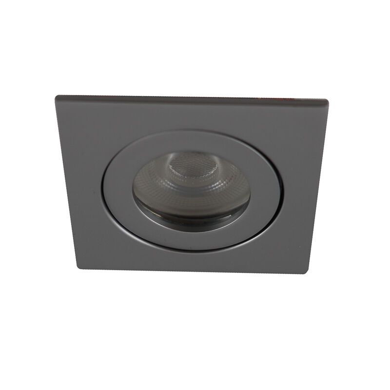 Foco empotrable baño plateado de aluminio, Dorx, IP44 Foco empotrable baño plateado de aluminio, Dorx, IP44