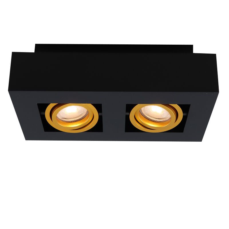 Aplique de techo de aluminio dorado, Noraly