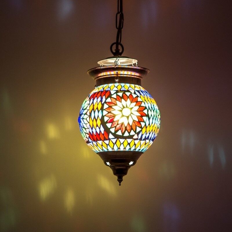 Lámpara colgante multicolor oriental, Nisrin Lámpara colgante multicolor oriental, Nisrin