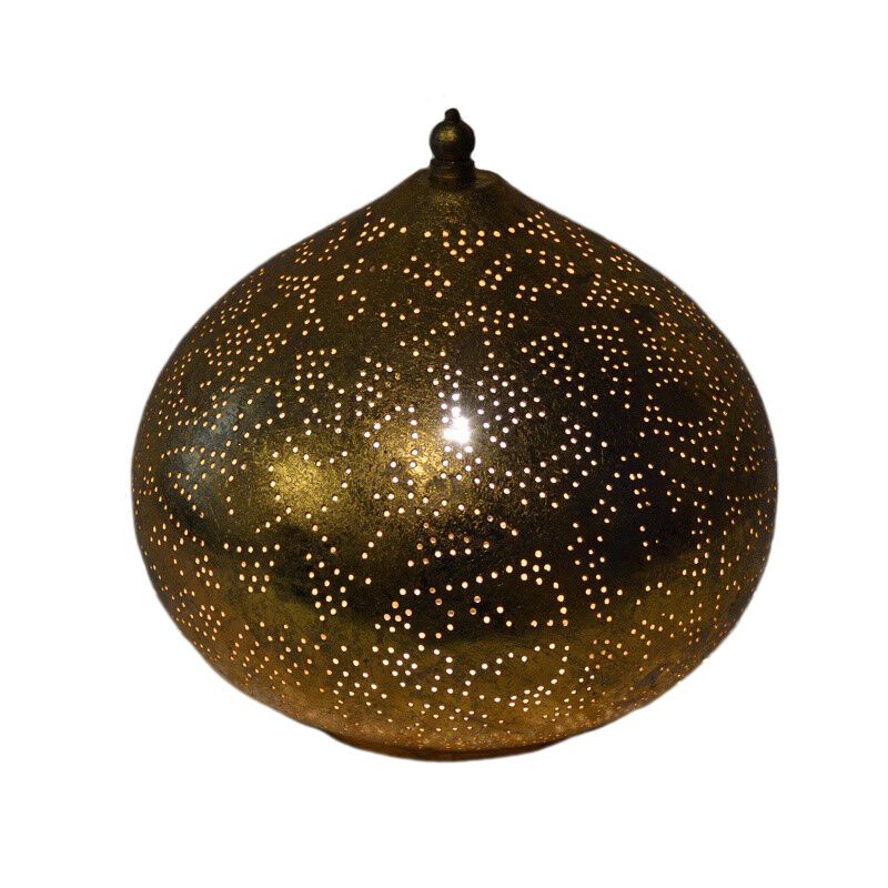 Lámpara de mesa de filigrana dorada, Nour