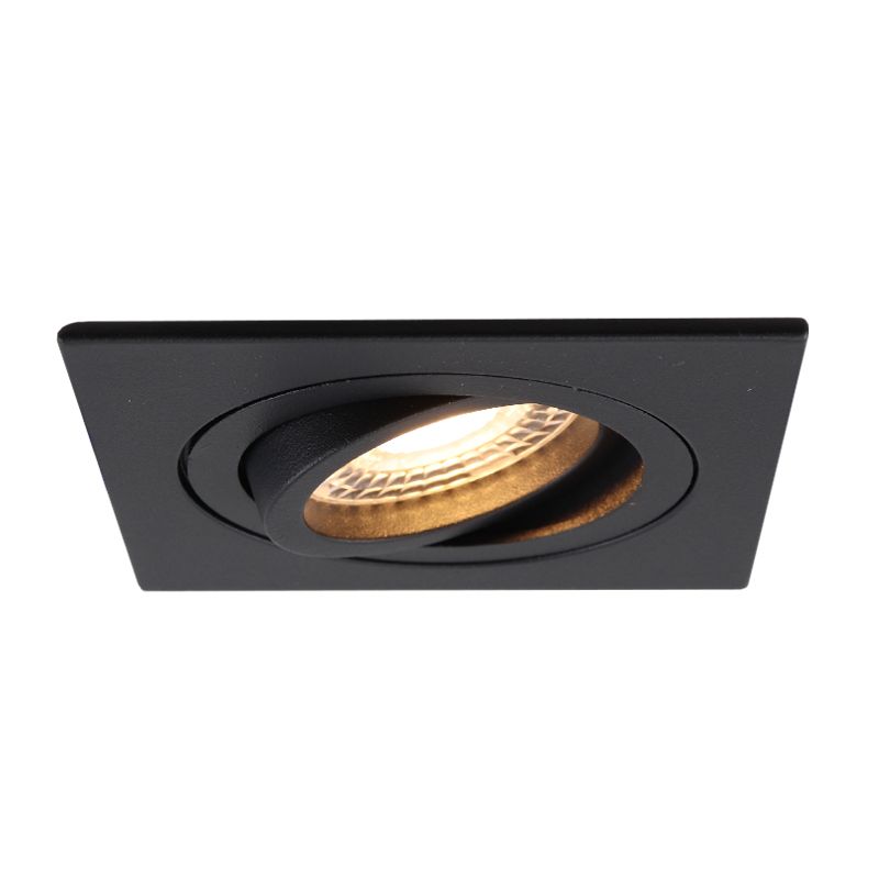 Foco empotrable negro de aluminio, Scott