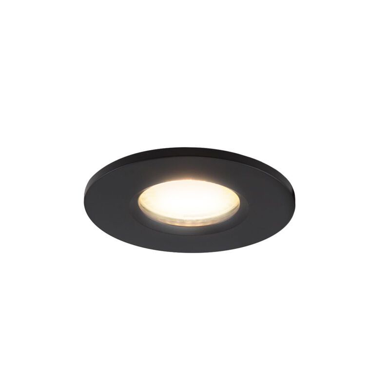 Foco empotrable mini de aluminio negro, Philomena, 1,5W, 2700K LED, IP44