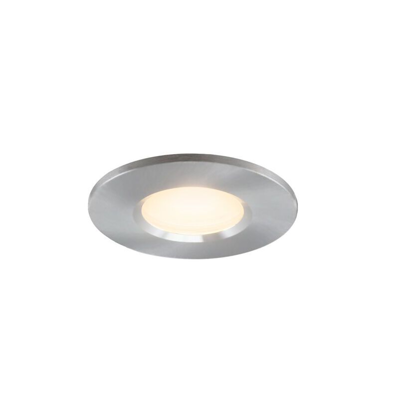 Foco empotrable mini de aluminio plateado, Philomena, 1,5W, 3000K LED, IP44