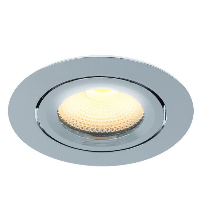 Foco empotrable de aluminio cromado, Wimke, 5W, 3000K LED, IP44 Foco empotrable de aluminio cromado, Wimke, 5W, 3000K LED, IP44